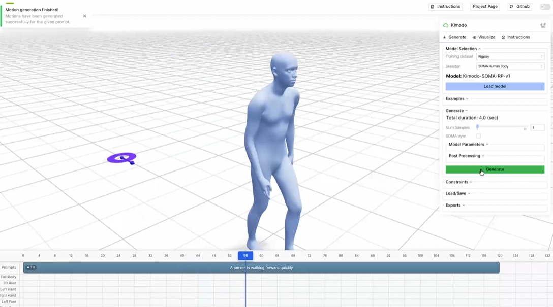 NVIDIA’s Kimodo generates studio-quality 3D motion from text, and it’s free
