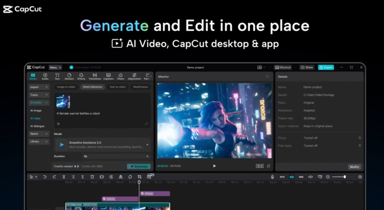 seedance 2.0 interface